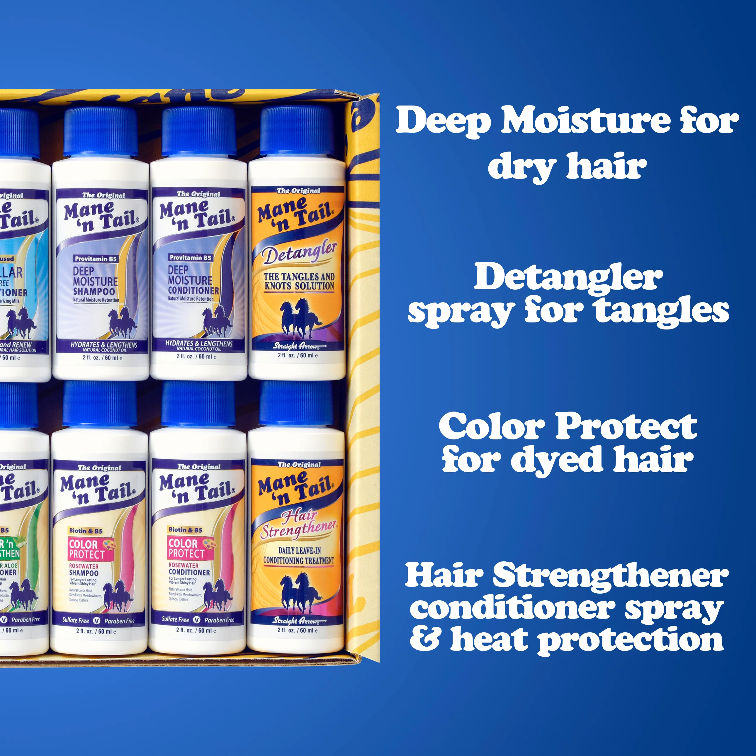 Mane 'n Tail Sampler Gift Box Trial Size Shampoos Conditioners and Detanglers (15 Piece Set) - Image 4